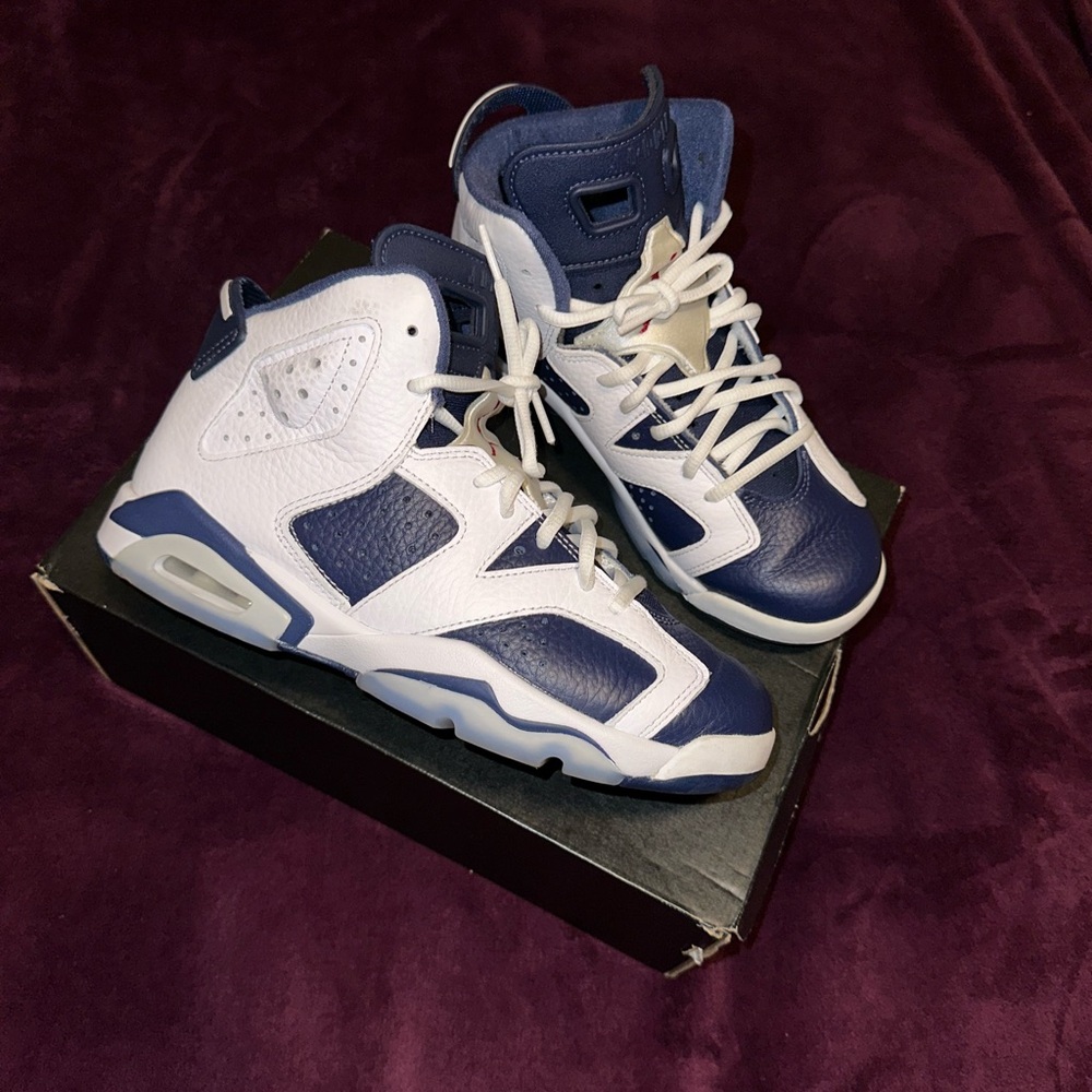Jordan Kids Navy and White Sneakers